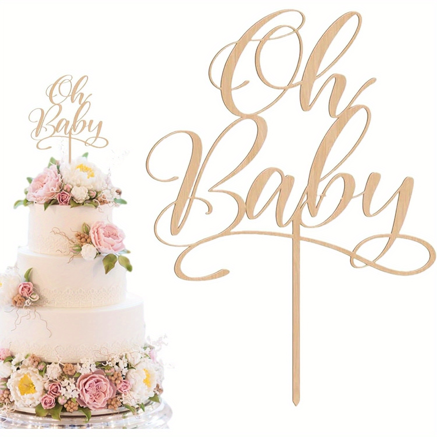 Baby Nursery Letters - 1 szt. Oh Baby - Drewniany