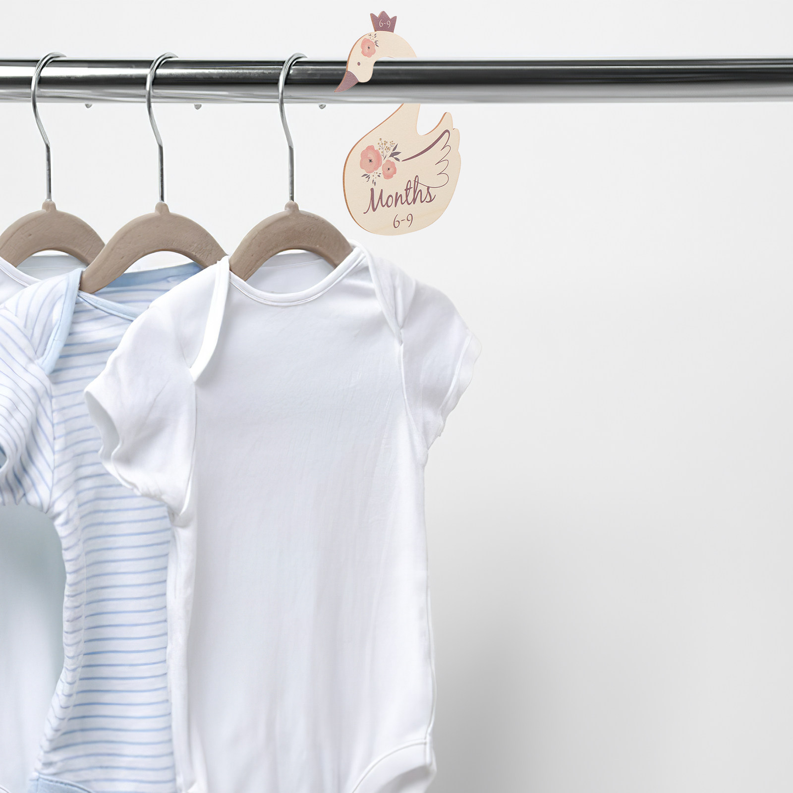 Closet Organizer Baby - 7 szt. drewnianych przegródek do szafy