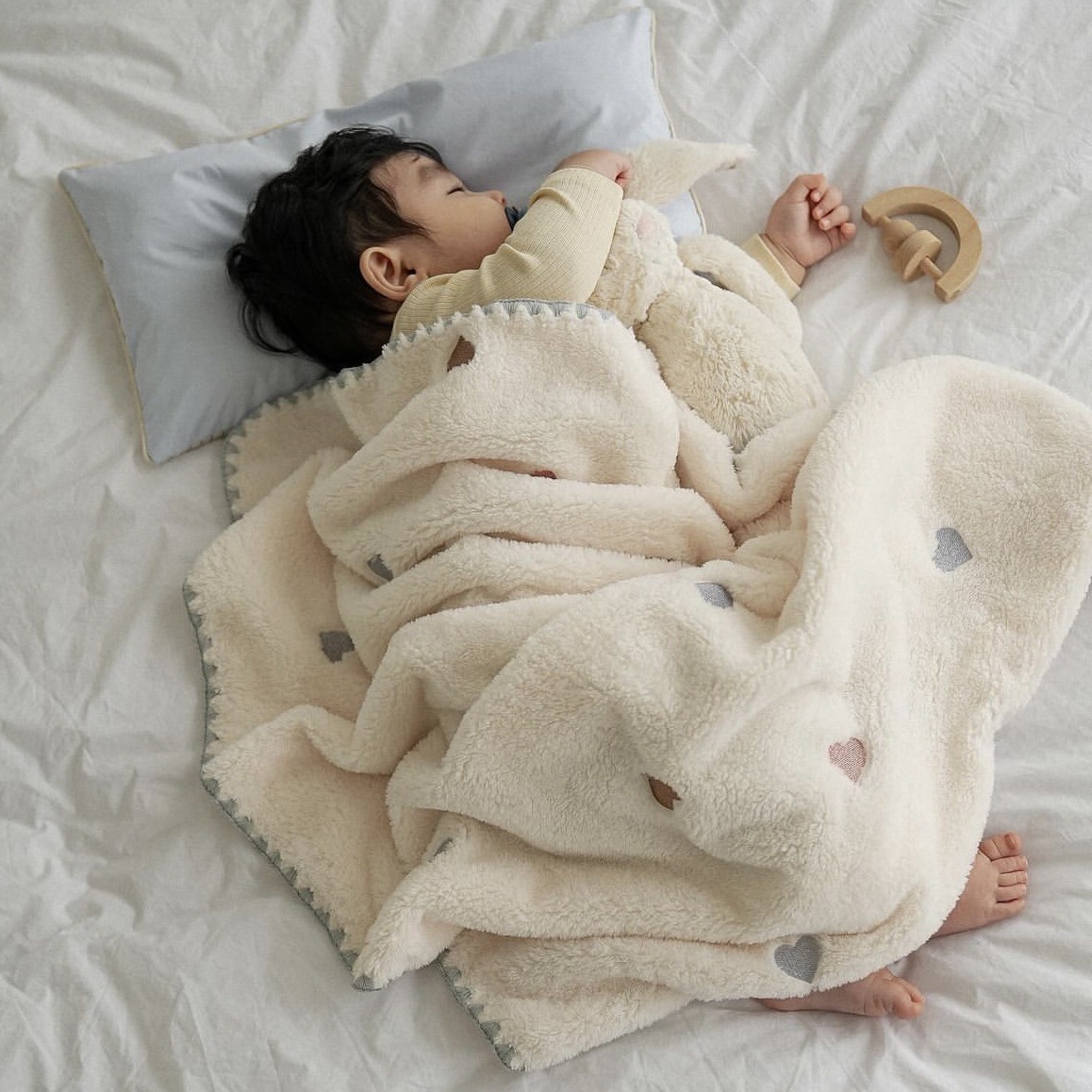 Baby Boy Nursery Quilt - Zimowe koce dla niemowląt Newborn Fleece