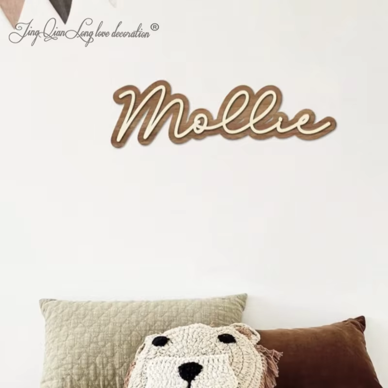 Baby Nursery Letters - Niestandardowy drewniany znak imienia do wystroju