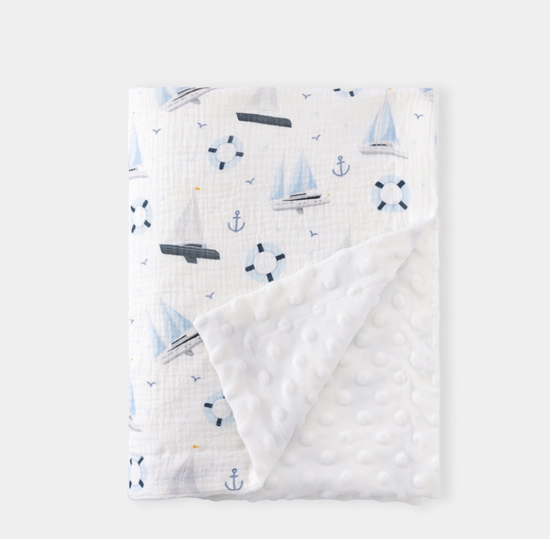 Kocyk muślinowy dla noworodka, – Baby Boy Nursery Quilt recenzja i cena