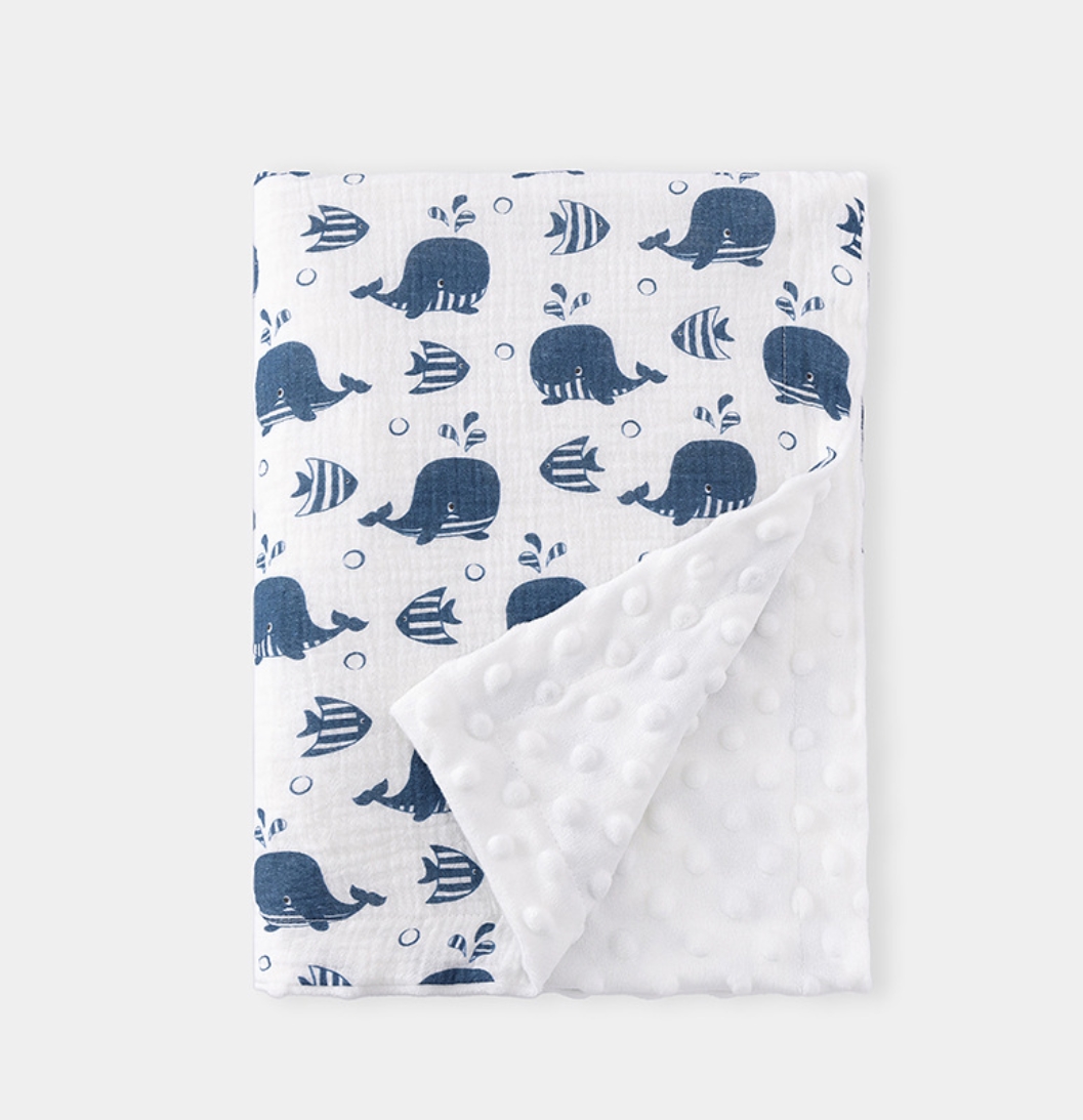 Kocyk muślinowy dla noworodka, – Baby Boy Nursery Quilt recenzja i cena