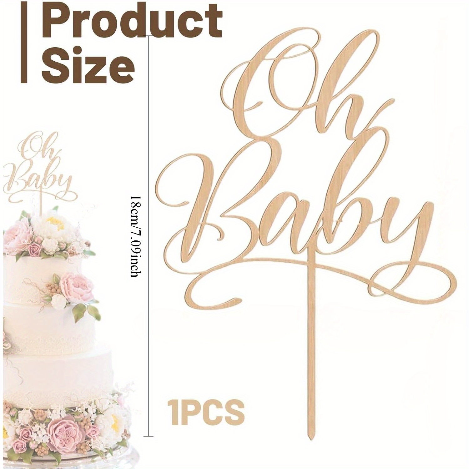 1 szt. Oh Baby - Drewniany Top – Baby Nursery Letters recenzja i cena