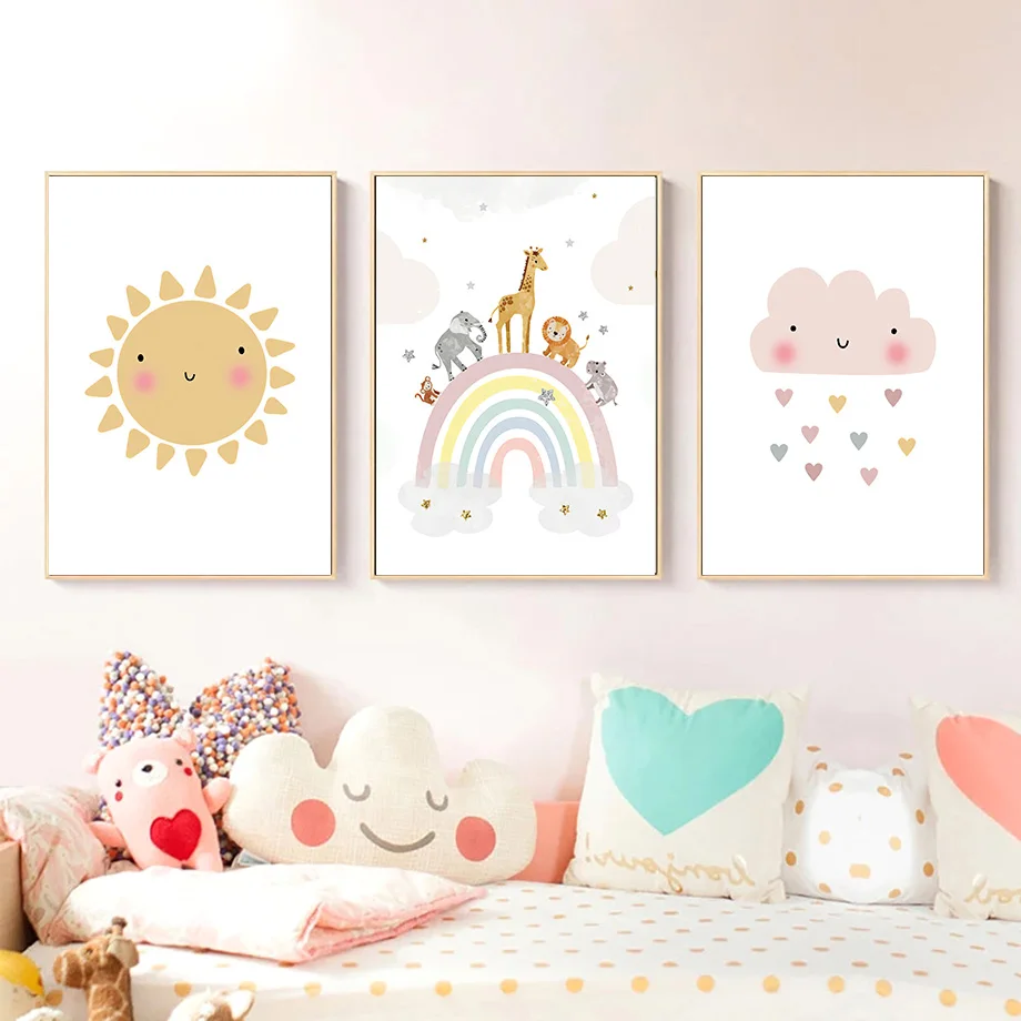 Żyrafa Słoń Balon Słońce Tęcza – Baby Nursery Girl recenzja i cena