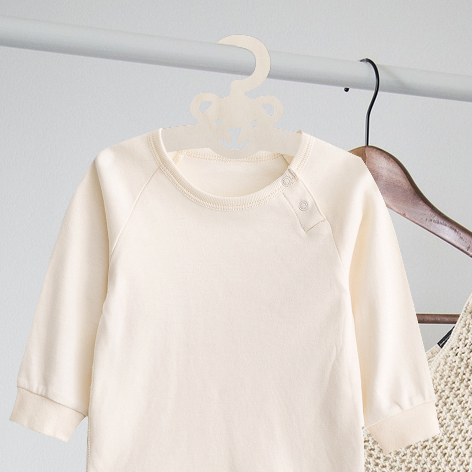 5 szt. drewnianych wieszaków n – Closet Organizer Baby recenzja i cena